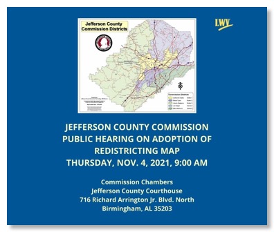 Facebook post - Public Hearing - JeffCo Commission redistricting